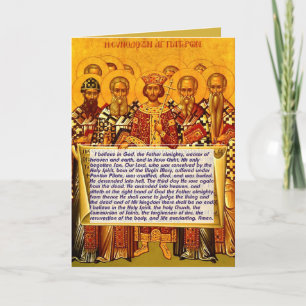 Cartão De Festividades Nicaean Creed Easter Card - With A Translation