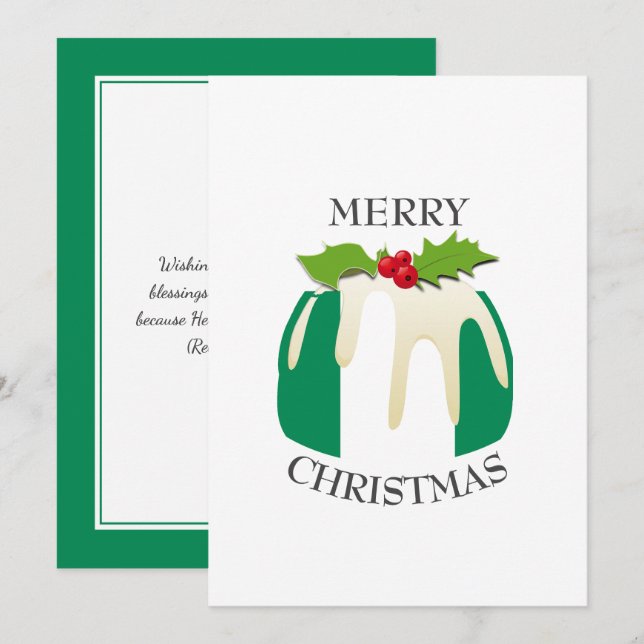 Cartão De Festividades NIGERIA FLAG | Pudim de Natal | Festivo (Frente/Verso)