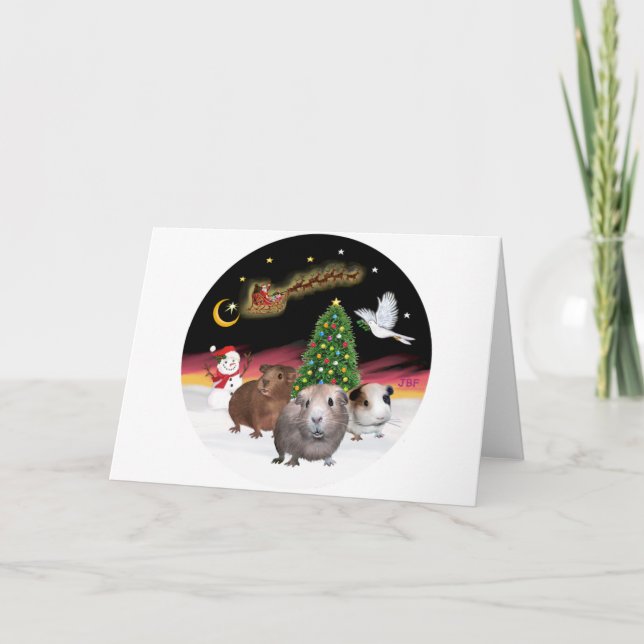 Cartão De Festividades NightFlight - 3 Porcos Guiné (Frente)