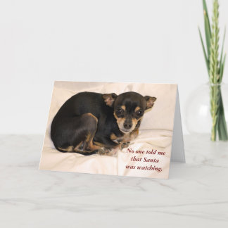 Cartão De Festividades Ninguém disse-me que o papai noel estava olhando