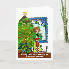 Cartão De Festividades Ninguém se importa com o Bedhead