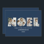 Cartão De Festividades Noel Christmas bold 4 foto simples Holiday<br><div class="desc">Divertimento brilhante e colorido Noel Natal design de 4 fotos no feriado. Vias de cores vermelhas,  verdes,  marinhos azuis e cor-de-rosa disponíveis.</div>