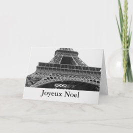 Cartão De Festividades Noel de Paris Eiffel Tower Joyeux