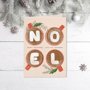 Cartão De Festividades Noel Marshmallows Cacau Quente 