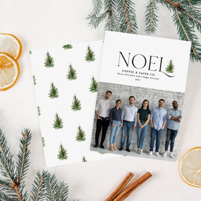 Cartão De Festividades Noel moderna tipografia 1 (Criador carregado)