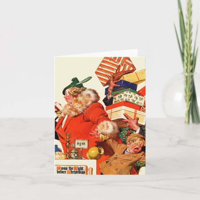 Cartão De Festividades Noite antes do Natal (Frente)