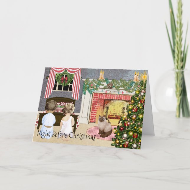 Cartão De Festividades Noite antes do Natal (Frente)