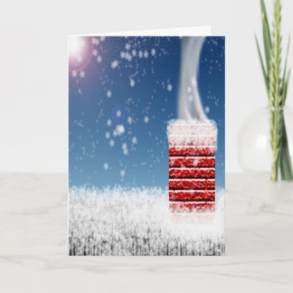 Cartão De Festividades Noite Antes Do Natal Da Tempestade De Neve De inve