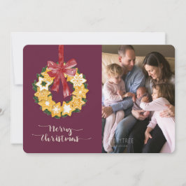 Cartão De Festividades Noite de Cookie com fundo de ameixa profunda