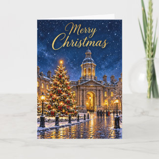Cartão De Festividades Noite de Natal Nevada em Dublin