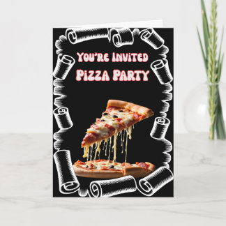 Cartão De Festividades Noite de Pizza Italiana