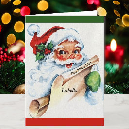 Cartão De Festividades Nome da Criança para a Lista Simples Personalizada