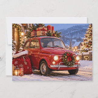Cartão De Festividades Nome da Família de Natal Personalizado