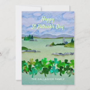 Cartão De Festividades Nome da família irlandesa do Dia de São Patríci