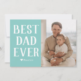 Cartão De Festividades Nome da foto do dia dos pais da família moderna si