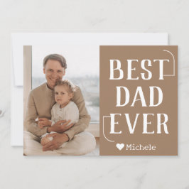 Cartão De Festividades Nome de Foto do Dia de os pais da Família Moderna