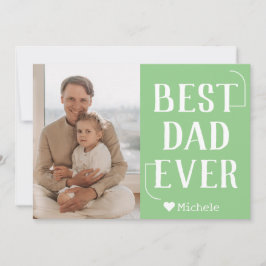 Cartão De Festividades Nome de Foto do Dia dos Pais da Família Moderna Si