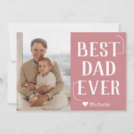 Cartão De Festividades Nome de Foto do Dia dos Pais da Família Moderna Si