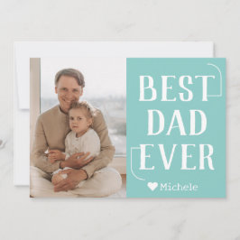 Cartão De Festividades Nome de foto do dia dos pais da família moderna si