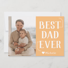 Cartão De Festividades Nome de foto do Dia dos Pais da família moderna si