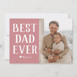 Cartão De Festividades Nome de Foto do Dia dos Pais da Família Moderna Si