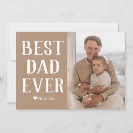 Cartão De Festividades Nome de Foto do Dia dos Pais da Família Moderna Si