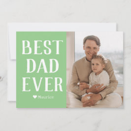 Cartão De Festividades Nome de Foto do Dia dos Pais Simples e Moderno Fam