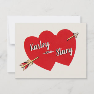 Cartão De Festividades Nome do Cottagecore Namorados da Vintage