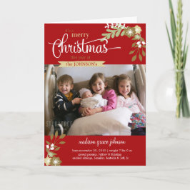 Cartão De Festividades Nome/foto personalizada de Natal de Nova Merry