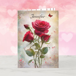 Cartão De Festividades Nome Personalizado do feliz dia de os namorados