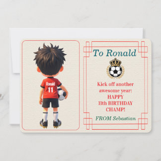 Cartão De Festividades Nome Personalizável Número e Texto Aniversário Men
