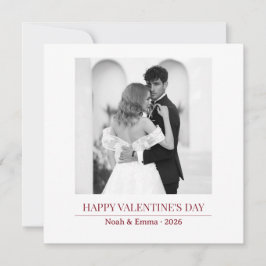 Cartão De Festividades Nomes de Casal Personalizados & Ano - Foto Elegant