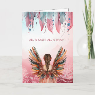 Cartão De Festividades Non-Photo Bohemian Christmas Folded