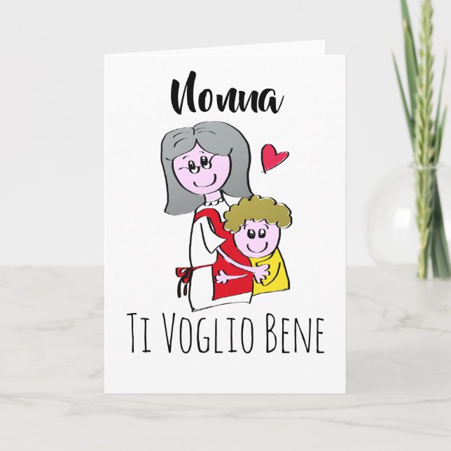 Cartão De Festividades Nonna ti voglio bene Biglietto di auguri (Frente)