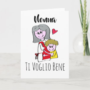 Cartão De Festividades Nonna ti voglio bene Biglietto di auguri