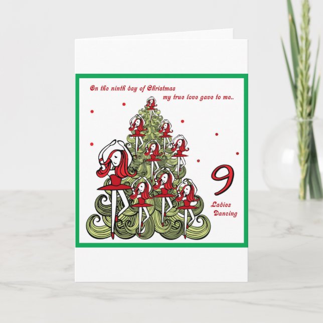 Cartão De Festividades Nono dia do Natal (Frente)