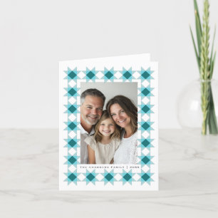 Cartão De Festividades Nordic Star Quadro Azul Aqua