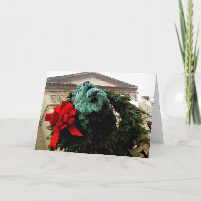 Cartão De Festividades North Lion no Instituto de Arte de Chicago (Frente)