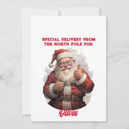 Cartão De Festividades North Pole Special Delivery Customizable Gift Tag