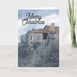 Cartão De Festividades North Rim Lodge Winter Scense Tribution