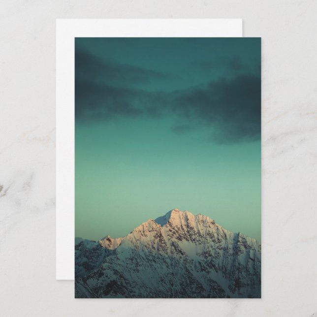 Cartão De Festividades Noruega Mountain Nature Photo (Frente/Verso)