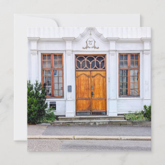 Cartão De Festividades Norueguês Art Nouveau Door