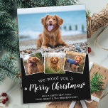 Cartão De Festividades Nós Acreditamos Que Você Feliz Colagem De Foto De<br><div class="desc">Nós Te Acolhemos Um Feliz Natal! Envie cartões de natal fofos e divertidos com este cartão de feriado personalizado e super fofo. Feliz Natal do cão com estampas bonitas em um divertido design de colagem fotográfica moderno. Adicione as fotos do seu cachorro ou fotos da família ao cão e personalize...</div>