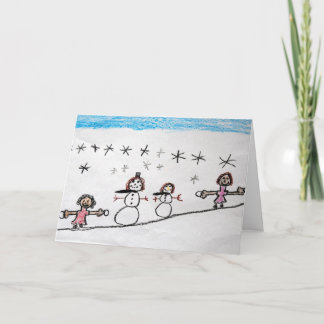 Cartão De Festividades Nós amamos a neve