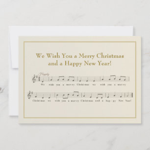 Cartão De Festividades Nós Desejamos a Você um Feliz Natal Musical