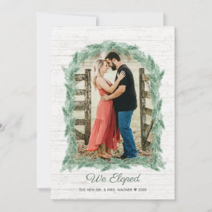 Cartão De Festividades Nós Elografamos o Pine Bough Arch Frame com Foto