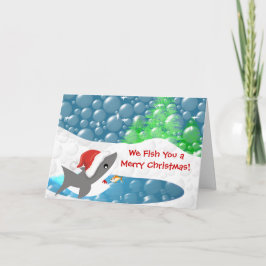 Cartão De Festividades Nós pescamos um feliz Natal para você