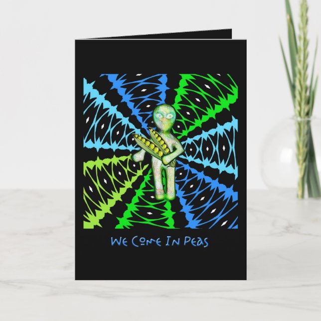 Cartão De Festividades Nós vimos na passagem das ervilhas… as batatas (Frente)