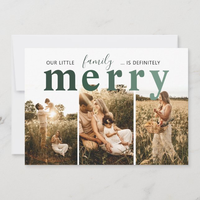 Cartão De Festividades Nossa Feliz de Férias da Família (Frente)