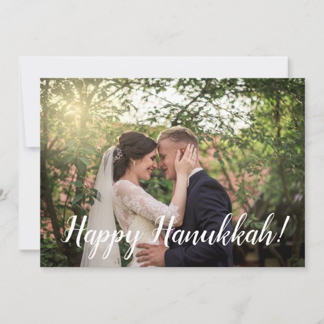 Cartão De Festividades Nossa Foto de Hanukkah, 1rua (Frente)